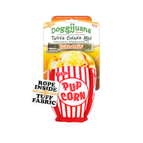 Doggijuana Tuffer Chewer Mini Refillable Pupcorn Dog Toy