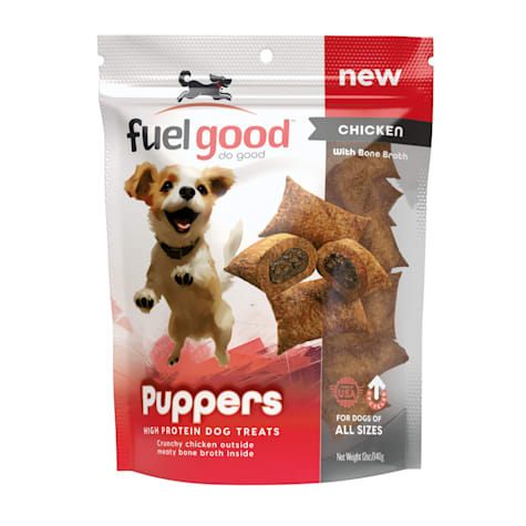Fuel Good Puppers Crunchy Chicken with Bone Marrow & Bone Broth High Protein Dog Treats