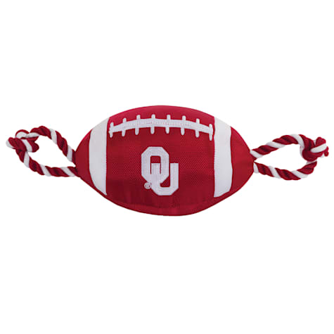 Pets First Oklahoma Football Rope Dog Toy
