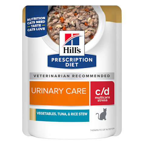Hill's Prescription Diet c/d Multicare Stress Feline Vegetables, Tuna & Rice Stew Wet Cat Food