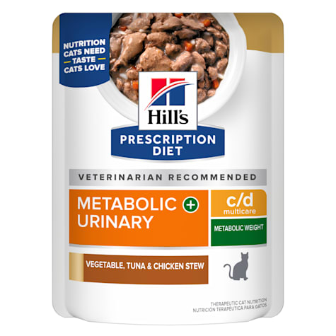 Hill's Prescription Diet c/d Multicare + Metabolic Feline Stew with Vegetable & Chicken Wet Cat Food
