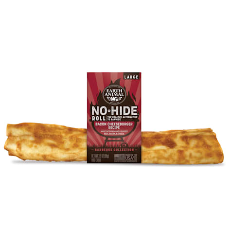 Earth Animal No-Hide Barbeque Rolls Bacon Cheeseburger Recipe Natural Rawhide Alternative Dog Chew