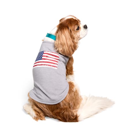 YOULY American Flag Distressed Pet T-Shirt