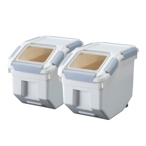 HANAMYA Pet Food Storage Container with Measuring Cup for Dogs and Cats 2 Pack