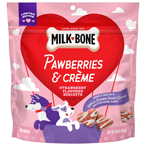 Milk-Bone Pawberries & Creme Strawberry Flavored Dog Biscuits