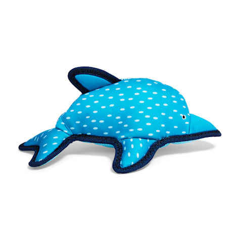 Leaps & Bounds Dolphin Durable Plush Dog Toy