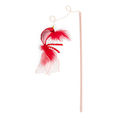 Leaps & Bounds Red Bird Cat Teaser Toy