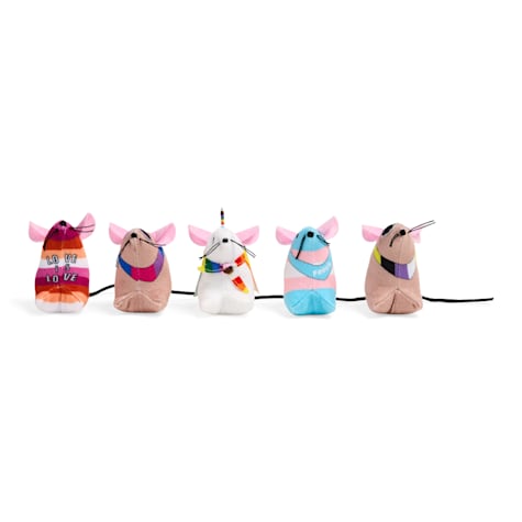 YOULY Pride Flag Mice Cat Toy