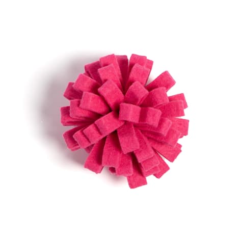 Jupiter Bright Pink Pom Ball Cat Toy