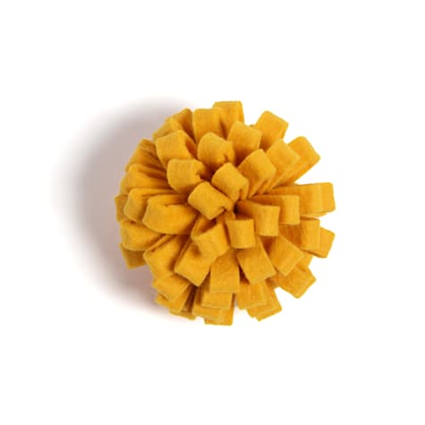 Jupiter Bright Yellow Pom Ball Cat Toy