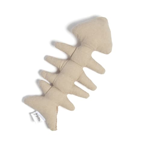 Jupiter White Fish Bone Plush Cat Toy