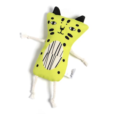 Jupiter Yellow Cuddly Leopard Plush Cat Toy