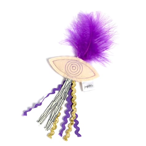 Jupiter Purple Embroidered Felt Hypnotic Eye Catnip Toy