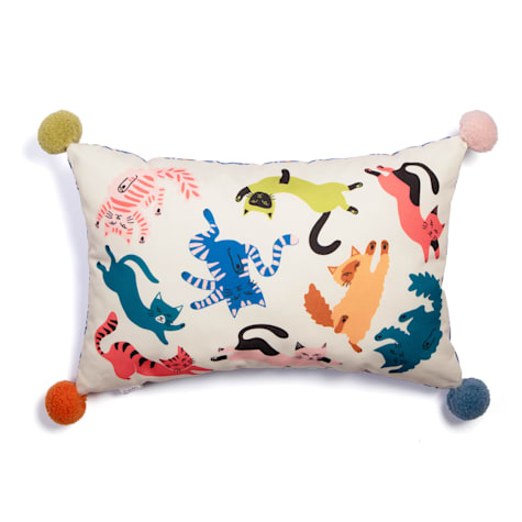 Jupiter Chaotic Cats Pom Pillow