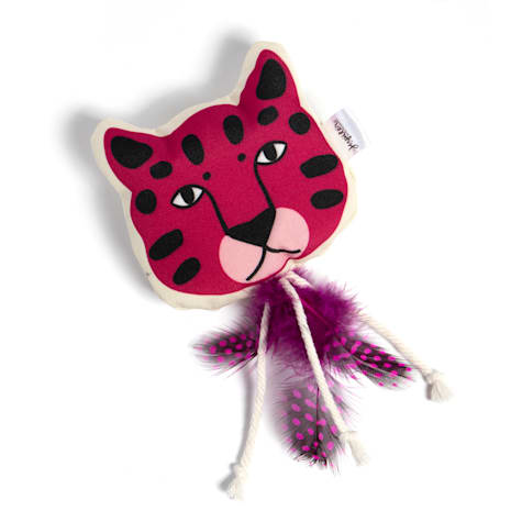 Jupiter Pink Exotic Insignia Feather & Rope Catnip Toy
