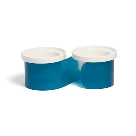 Jupiter Blue Double Cat Bowl Stand