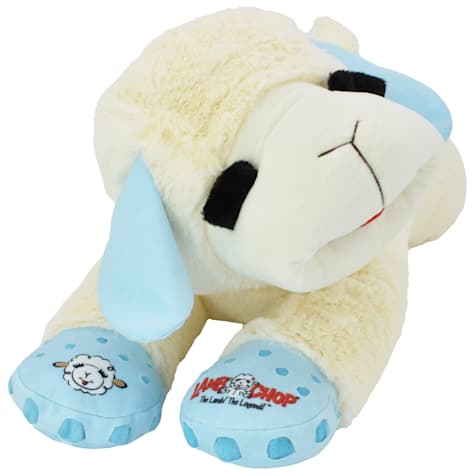 Multipet International Jumbo Lamb Chop Wearing Blue Clogs Dog Toy