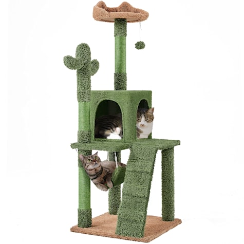 Topeakmart Cactus Tree Condo with Hammock and Climbing Board for Cats and Kittens