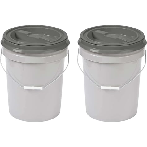 Mighty Tuff Pet Food Container with Airtight Twist Lid, Pack of 2