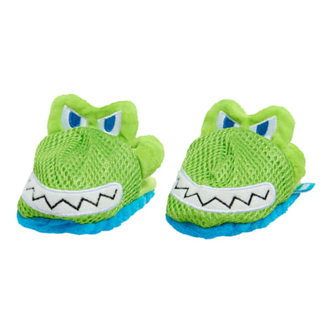 BARK Crocks Green Pool Shoes Plush Dog Toy