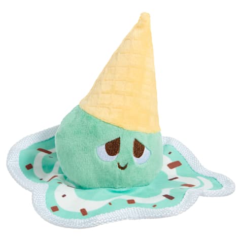 BARK Melty Minty Monty Green Ice Cream Cone Plush Dog Toy