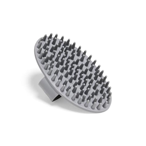 Well & Good Grey Massaging Curry Brush for Dogs