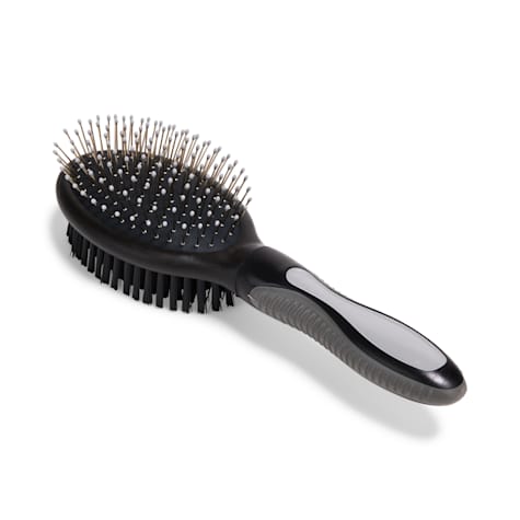 Well & Good Black Pin & Bristle Combo Grooming Brush for Dogs