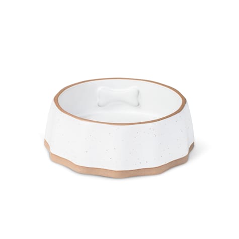PetShop by Fringe Studio Speckled Bone Stoneware Pet Bowl