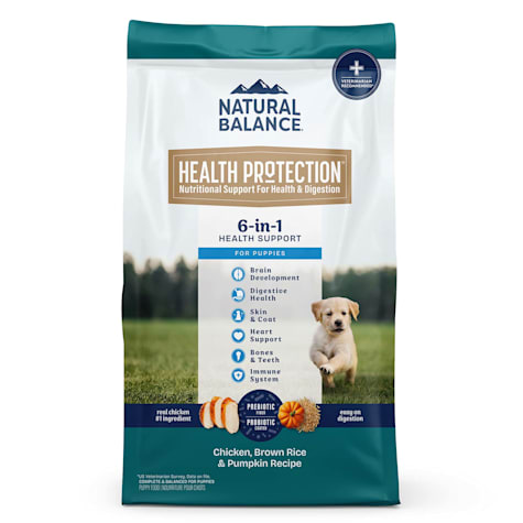 Natural Balance Health Protection Whole Body Health Easy on Digestion Chicken, Brown Rice & Pumpkin Puppy Dry Dog Food