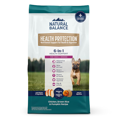 Natural Balance Health Protection Whole Body Health Easy Digestion Chicken Brown Rice & Pumpkin Small Breed Dry Dog Food