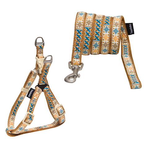 Touchdog 'Caliber' Designer Embroidered Fashion Pet Leash and Harness Combination