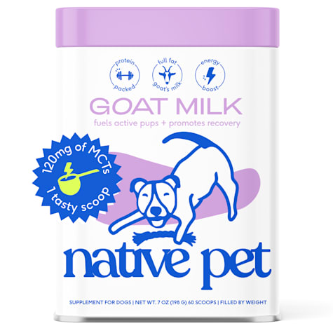 Native Pet Whole Goat Milk Powder to Support Recovery and Overall Wellness for Active Dogs