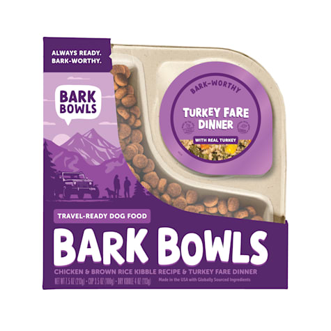 Bark Bowls Homestyle Turkey Fare Dinner Travel Ready Dry Dog Food