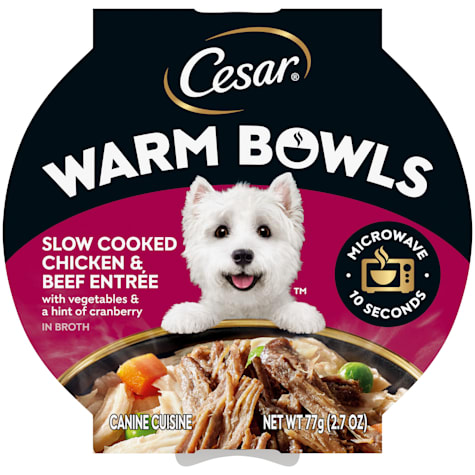 Cesar Warm Bowls Chicken & Beef Entree With Vegetables Entree Wet Dog Food