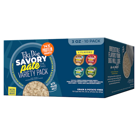 Tiki Dog Savory Pate Wet Dog Food Variety Pack