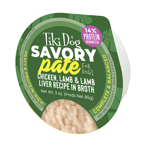 Tiki Dog Savory Pate Chicken, Lamb & Lamb Liver Wet Dog Food