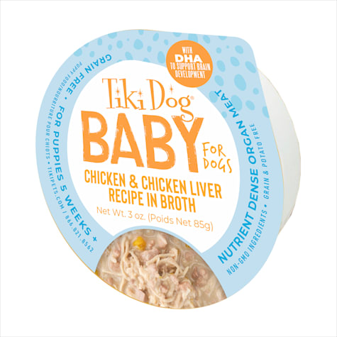 Tiki Dog Baby Whole Chicken & Chicken Liver Wet Dog Food