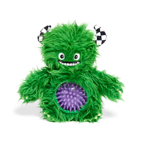 Bootique Monster Plush Dog Toy with Removable Rubber Ball