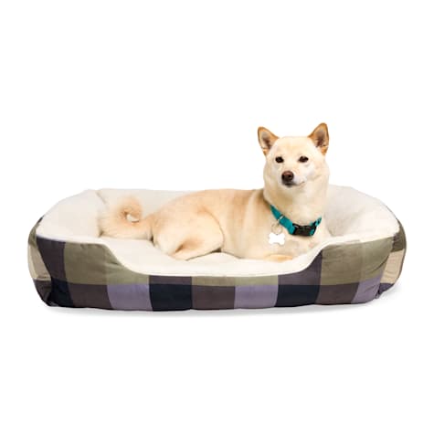 YOULY Blue Plaid Pet Bed