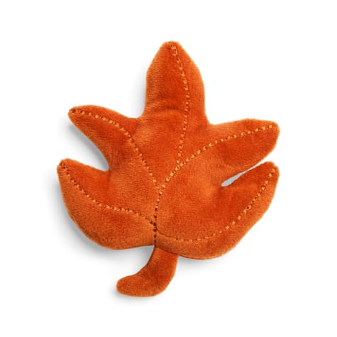 YOULY Autumn Leaf Orange Plush Dog Toy