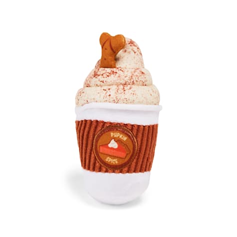 YOULY Pumpkin Spice Latte Plush Dog Toy