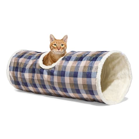 YOULY Plaid Cozy Cat Tunnel