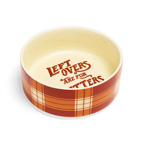 YOULY Ceramic Leftovers Are for Quitters Dog Bowl
