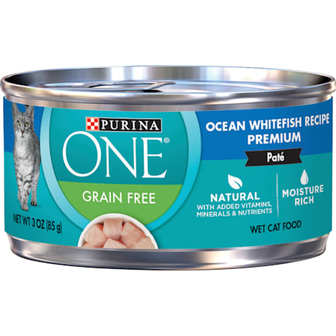 Purina ONE Natural High Protein Grain Free Ocean Whitefish Recipe Pate Wet Cat Food