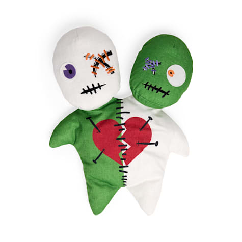 Bootique Voodoo Doll Plush Flattie Dog Toy