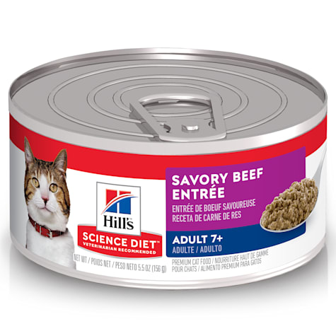 Hill's Science Diet Senior 7+ Savory Beef Entree Canned Wet Cat Food