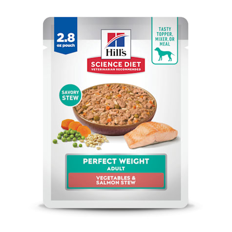 Hill's Science Diet Adult Perfect Weight Vegetables & Salmon Stew Wet Dog Food
