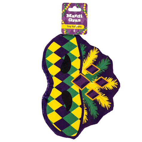 Lexington Road Mardi Gras Mask Dog Toy