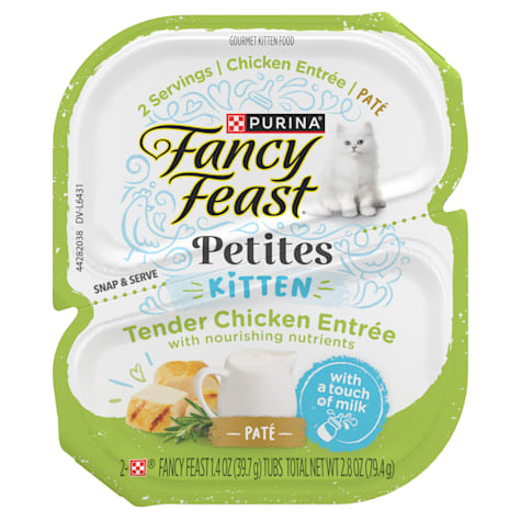 Purina Fancy Feast Petites Tender Chicken Entree Pate Gourmet Wet Kitten Food