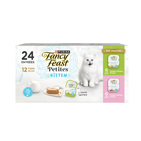 Purina Fancy Feast Petites Kitten Tender Pate Gourmet Wet Kitten Food Variety Pack